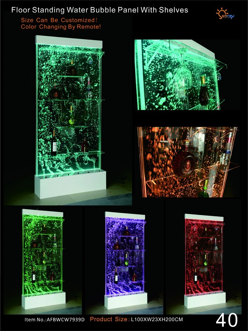 Led Bar Regal Schrank Wasserwand Säule Wände Waterwall Trennwand