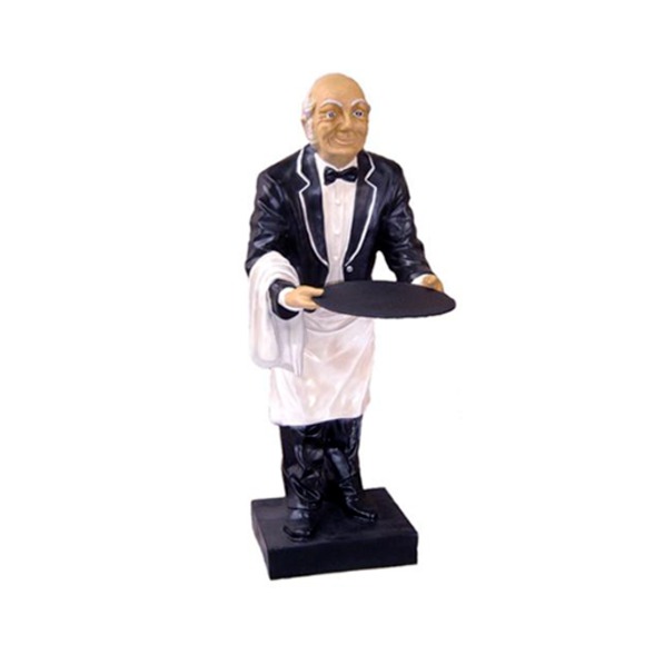 Butler Figur Statue Figuren Statuen Skulptur Restaurant Hotel Ablage Kellner