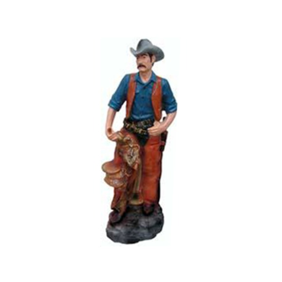 Statue Skulptur Holzfäller Cowboy Figur Statuen Skulpturen Hand bemalte