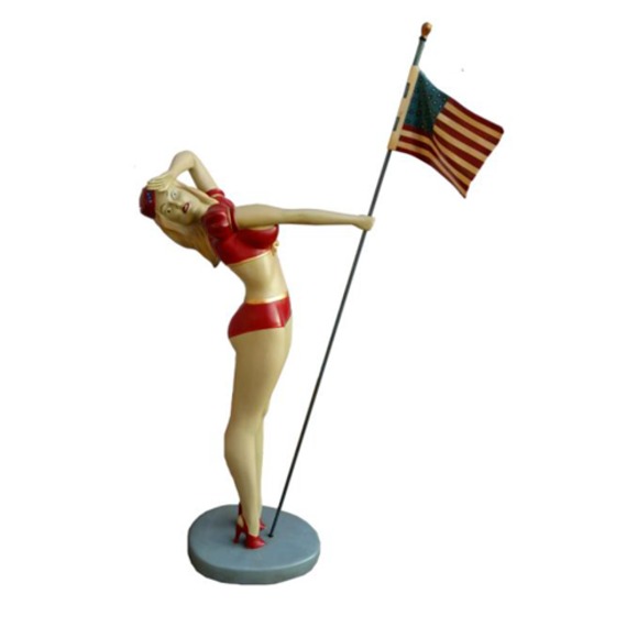 Der amerikanische Traum Frau Tanzt für Geld Statue Figur Gogo Nuttige