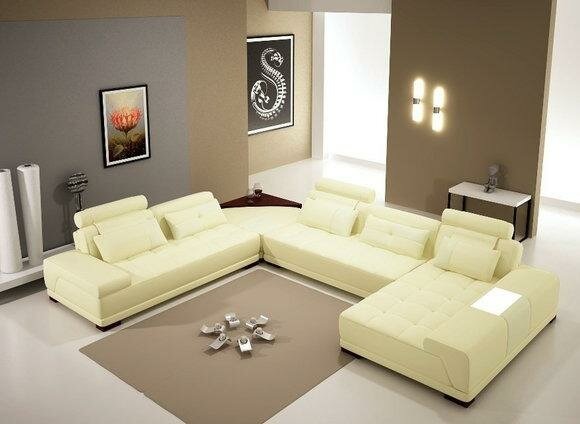 Ecksofa Sofa Couch Polster Leder Garnitur Wohnlandschaft Modern Ecke Wohn