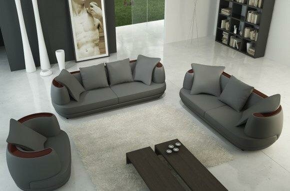 Sofagarnitur Couch Polster Leder Sofa 3+2+1 Klassische Couchen Wohnzimmer Royal