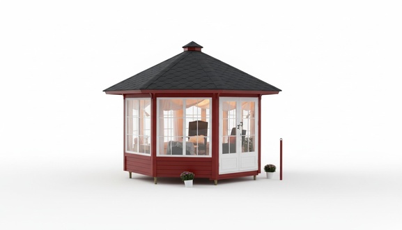 Pavillon USA Veranda Haus Wintergarten Gartenpavillon Kolonial Stil 10,0 m²