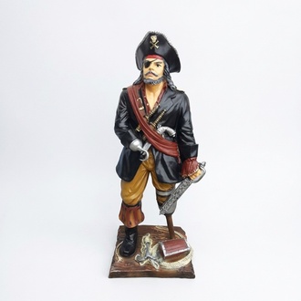 Pirat Figur Statue Design Dekoration Skulptur Karibik Piraten Garten Deko