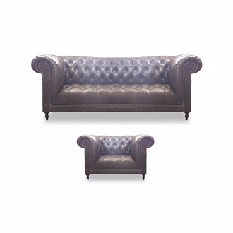 Polster Leder Polstermöbel Sofa Dreisitze Wohnzimmer Sofa Set Sessel Einrichtung
