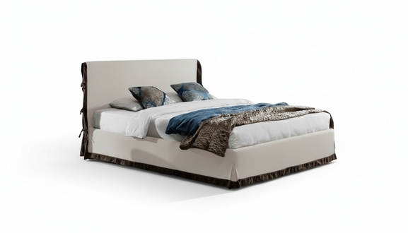 Polsterbett Betten Bett Polster Leder Designer Hotel Doppel Luxus Landhaus