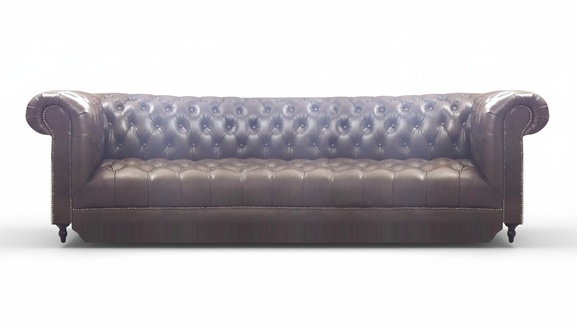 Polstermöbel Chesterfield Viersitzer Sofa Couch Neu Luxus Leder Sofas