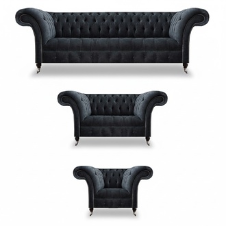 Polstermöbel Luxuriöse Design Sofas Komplett 3tlg Wohnzimmer Sofagarnitur