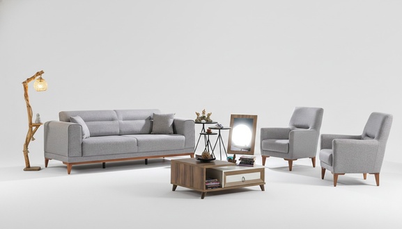 Polstermöbel Sitzgruppe Wohnlandschaft Lounge Sofa Couch Sofagarnitur 3+1+1