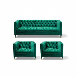 Polstermöbel Wohnzimmer Set 3tlg Luxus Chesterfield Garnitur Einrichtung