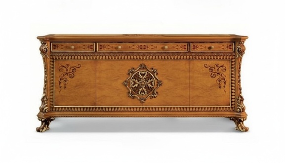 Luxus Kommode xxl Sideboard Kommoden Holz Anrichte Möbel Schrank Braun