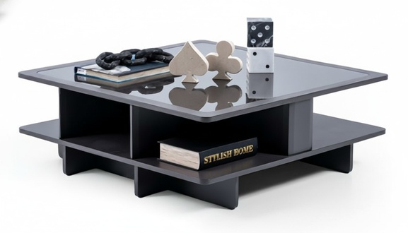 Quadratischer Sofatisch Glas Lounge Beistell Tisch Glastische Couchtisch