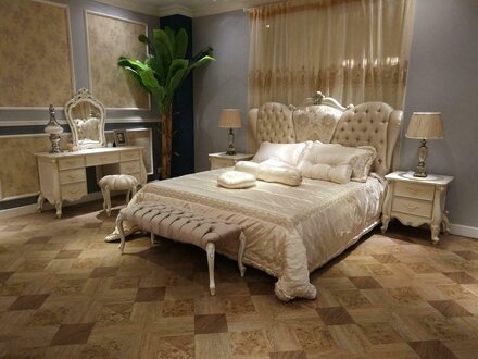 Bett Polster Design Luxus Doppel Hotel Betten Schlaf Zimmer Leder Chesterfield