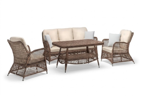Rattanmöbel Garnitur Terrassenmöbel Gartenlounge Balkonmöbel Loungemöbel 3tlg