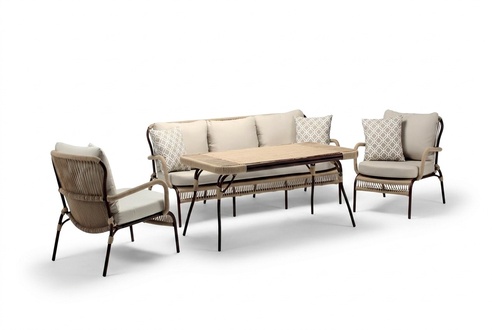 Rattanmöbel Sofagarnitur Garten Terrasse Set Balkon Outdoor Lounge Möbel 4tlg.
