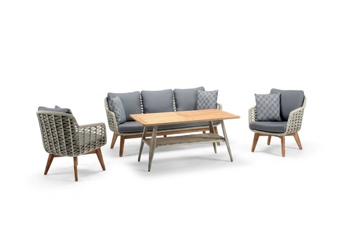 Rattanmöbel Sofagarnitur Garten Terrasse Set Möbel Lounge Balkon Outdoor 4tlg.