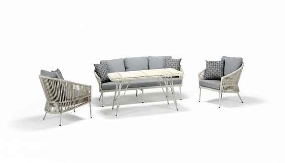 Rattanmöbel Sofagarnitur Gartenmöbel Terrasse Set Lounge Balkon Outdoor 4tlg.