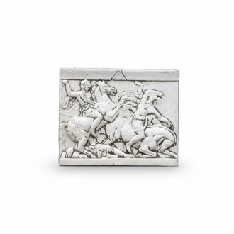 Relief Alexander der Große Pferd Wandrelief Wand Bild Bilder Stein Platte Neu