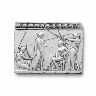 Relief Damen Antike Kunst Wandrelief Wand Bild Bilder Stein Platte 44x33cm Neu