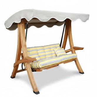 Robuste Outdoor-Schaukel Designer Garten Möbel Robustes Holzgestell Neu