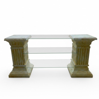 RTV Regal Säulen Säulen Skulpturen 130x29cm Statuen TV Wohnzimmer
