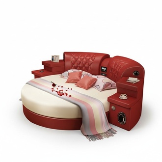 Rundes Bett Rund Betten Multifunktion Hotel Polster Led Regal Kingsize