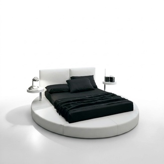 Rundes Bett Rund Design Betten Leder Doppel Hotel Gestell Luxus Schlaf