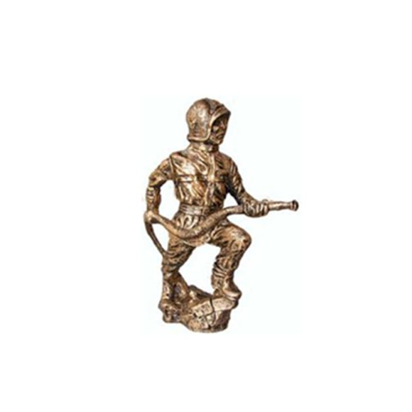 Skulptur Feuerwehrmann Feuerwehr Antik-Stil Figur Moderne Kunst