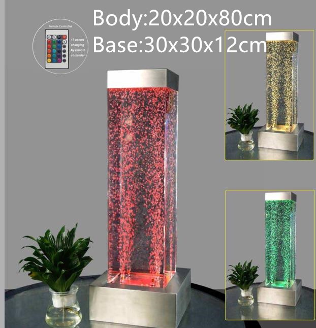 Wasser Säule 20*80cm Wasserwand Säulen Wand Trennwand Led