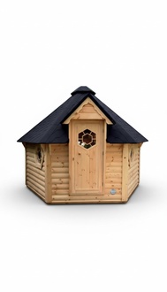 Sauna Holzsauna Fasssauna Saunafass Landhaus Garten Außensauna Trockensauna