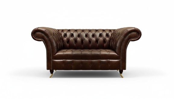 Schicker Brauner Chesterfield Dreisitzer Wohnzimmer Möbel Luxus Sitzer