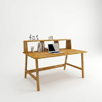 Schicker Holztisch Brauner Arbeitstisch Designer Schreibtische Büro Möbel