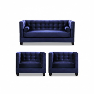 Schlafsofa Sessel Kreative Möbel Textil Stoff Blau Gruppe Wohnzimmer