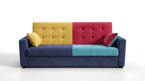 Schlafsofa Stoff Sofa Couch Textil Polster Garnitur Bettfunktion 3 Sitz Neu