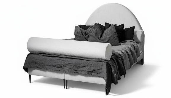 Schlafzimmer Bett Doppelbett 180сm Matratze Weiß moderner Stil Hochwertig