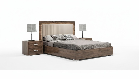 Schlafzimmer Bett Nachttisch Betten Set Bettrahmen Nachttische Garnitur 3tlg.