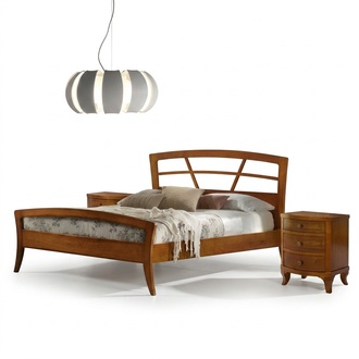 Schlafzimmer Bett Polster Design Luxus Doppel Braun Klassischer Holz