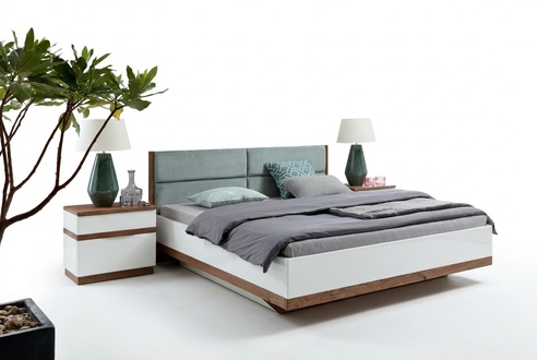 Schlafzimmer Designer Bett 2x Nachttische Luxuriöses Einrichtung Komplett