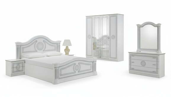 Schlafzimmer Italienische Möbel Set Modern Luxus 6tlg. Bett Betten Schrank