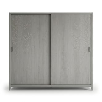 Schlafzimmer Kleiderschrank Material Holz Schrank grau Modern