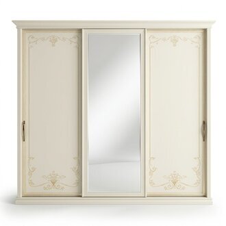 Schlafzimmer Kleiderschrank Schiebetüren Schrank Holz Mehrzweckschrank Spiegel