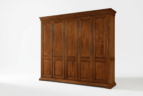 Schlafzimmer Kleiderschrank Schrank Holz Wohnzimmer Möbel Braun Italien