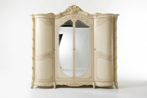 Schlafzimmer Möbel Italien Holzschrank Schrank Echtholz Kleiderschrank
