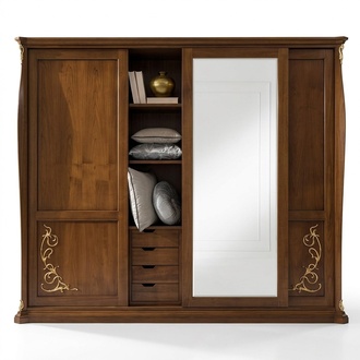 Schlafzimmer Schrank Holz Möbel Barock Klassischer Kleiderschrank Schränke
