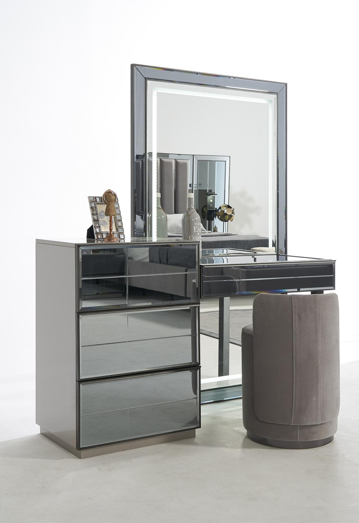 Schminktisch Set Konsole Schlafzimmer Möbel Design Hocker Luxus Tisch Holz 2tlg
