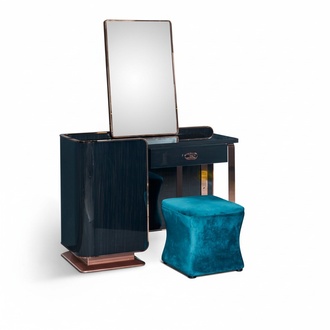 Schminktisch Hocker Holz Textil Schlafzimmer Kreative Modern Design Möbel Luxus