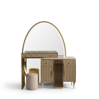 Schminktisch mit Spiegel modern Holz Kosmetiktisch Schlafzimmer