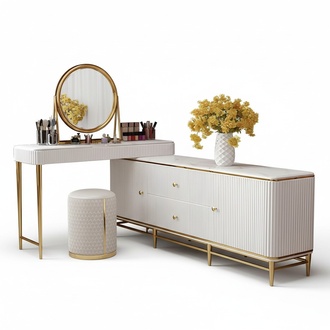 Schminktisch Spiegel Hocker Komplett Kommode Schlafzimmer Moderne
