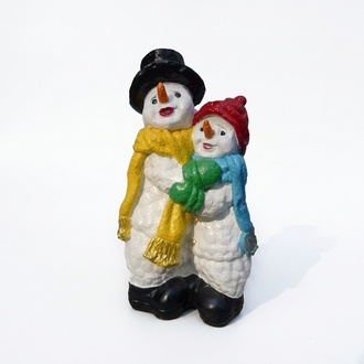 Schneemann Figur Statue Deko Figuren Deko Skulptur 47cm Winter Neu