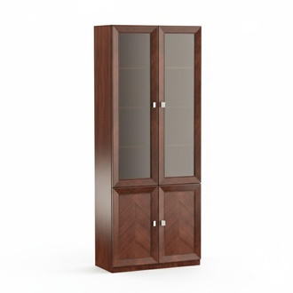 Schrank Holzschrank Bücherschrank Dekor Kommode Büro Wand System Regal